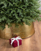 Saia Rígida Metálica para Árvore de Natal Dourado Martelado