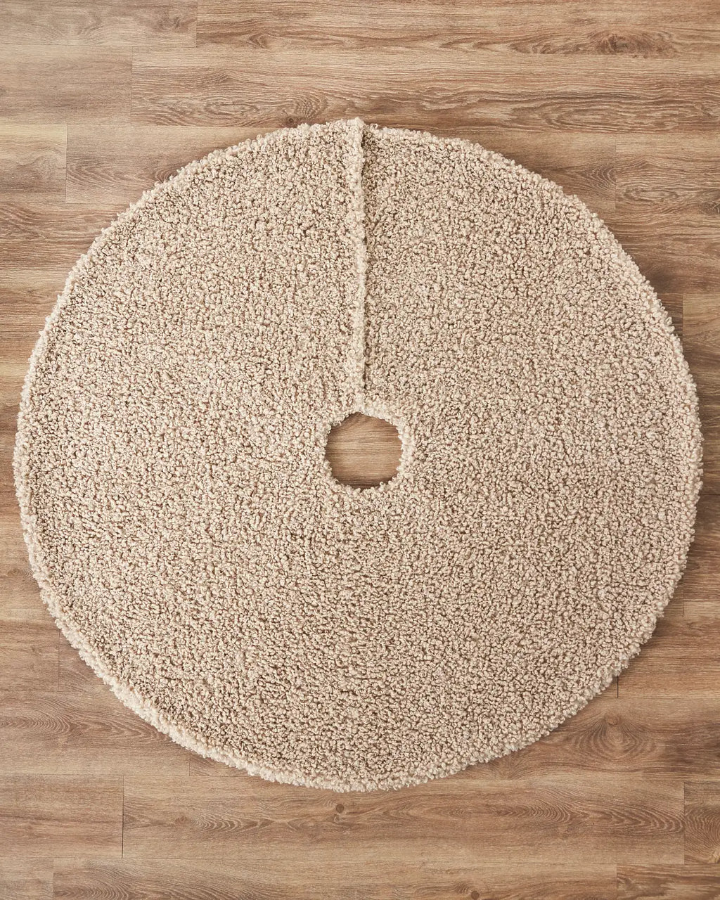 Saia para Árvore de Natal em Bouclé Bege
