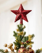 Mini Árvore de Natal 90 cm Encanto Imperial Vermelho & Dourado com Luzes LED