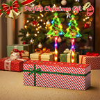 Mini Árvores de Natal Solares com LED – Kit com 10 Peças