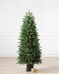 Mini Árvore de Natal Artificial 90 cm com Vaso e Luzes LED Quentes